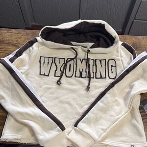 Colosseum Cream and Brown Wyoming Hoodie